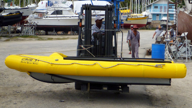 Transporting the CRIB to the water Transporting the CRIB to the water