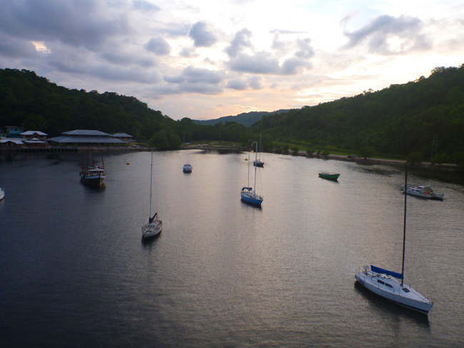 Williams Bay with anchored boats Williams Bay with anchored boats
