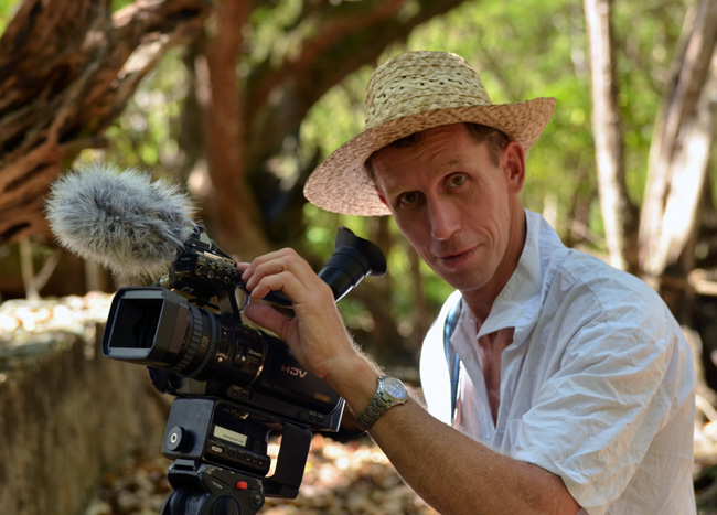 Thorsten filming on Ilet Chancel Thorsten filming on Ilet Chancel