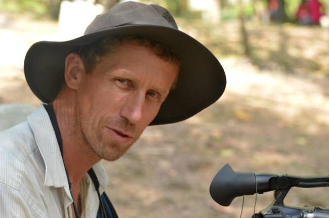 Thorsten filming at wildfowl trust