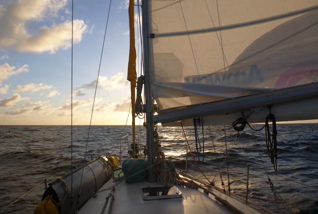 Sailing west to Curacao